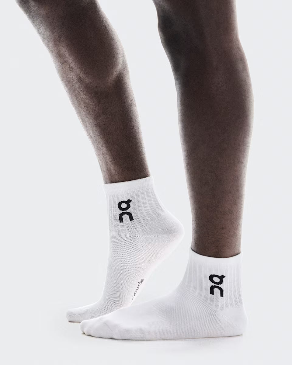 ON Logo Sock Mid 3P U White