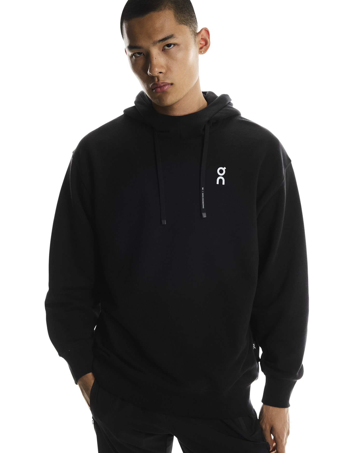 ON Running Club Hoodie Graphic M Black/Olive