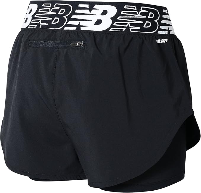 NB Relentless 2in1 Short 24 W Black