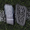 Precision Pro Fusion Flex Shin Guards (Black/Grey, Medium)