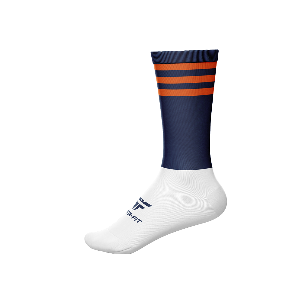 CBS Striped Sock Navy/Wht/Org