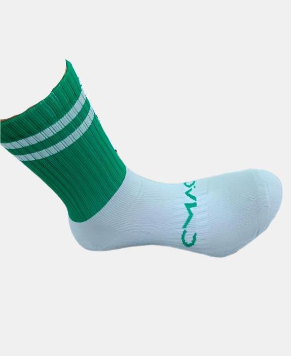 CMAC Midi Sock Green/White