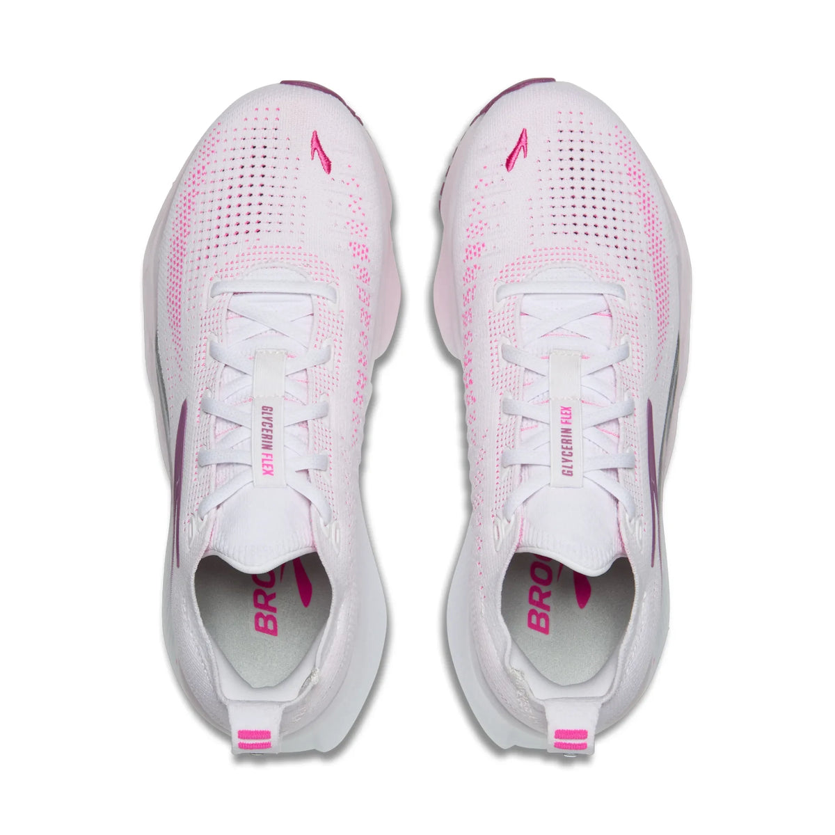Brooks Glycerin Flex Women's White/Cyber Pink/Argyle