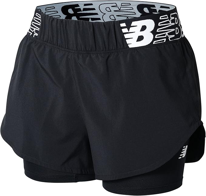 NB Relentless 2in1 Short 24 W Black