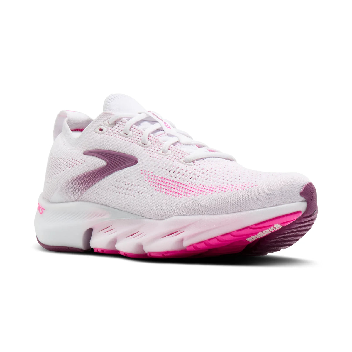 Brooks Glycerin Flex Women's White/Cyber Pink/Argyle