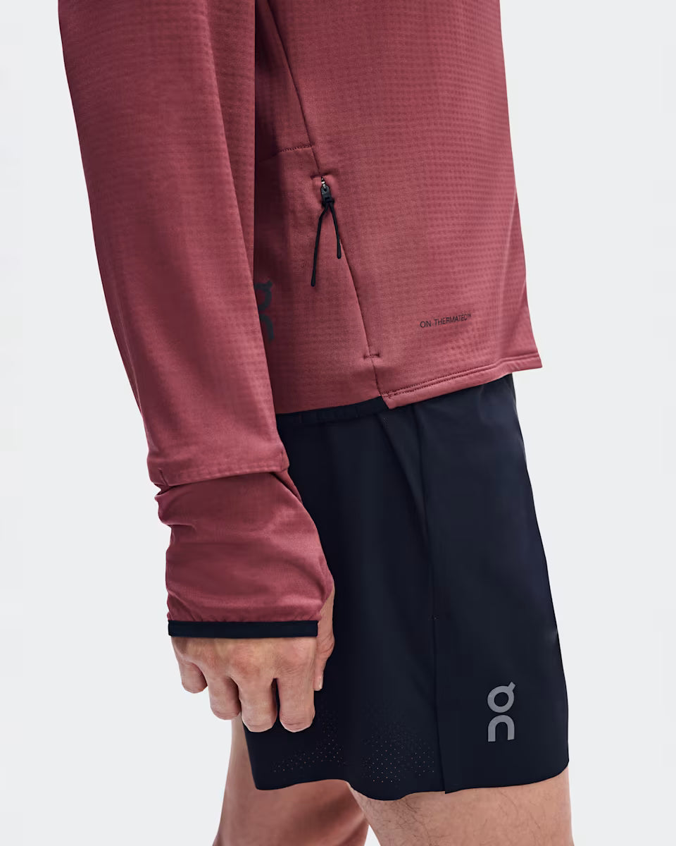 ON Running Climate Zip Hoodie M Barberry
