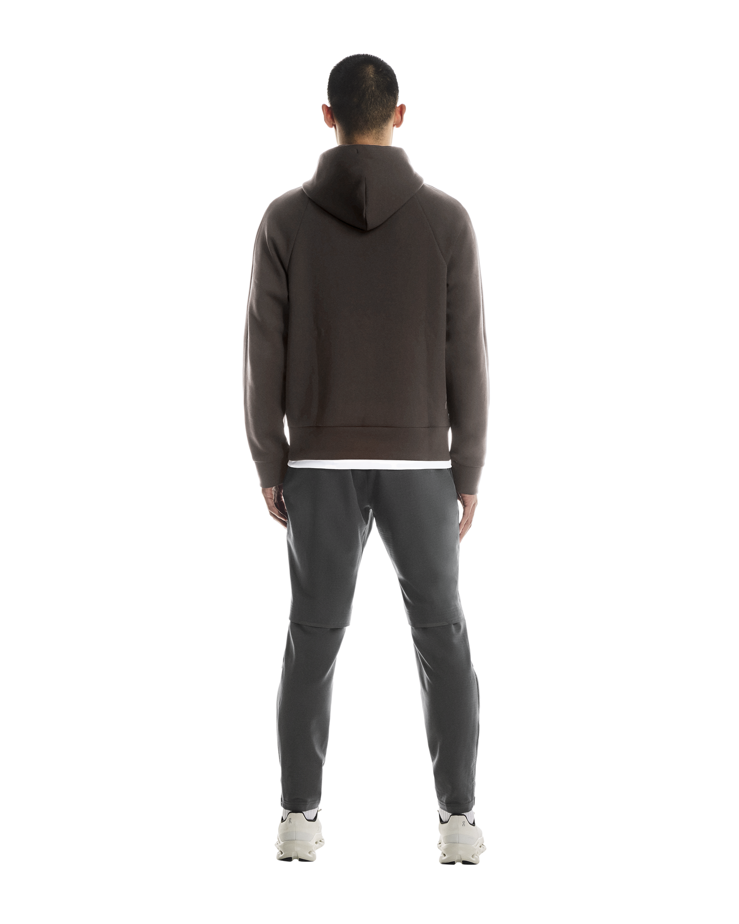 ON Focus Tech Zip Hoodie M Pebble