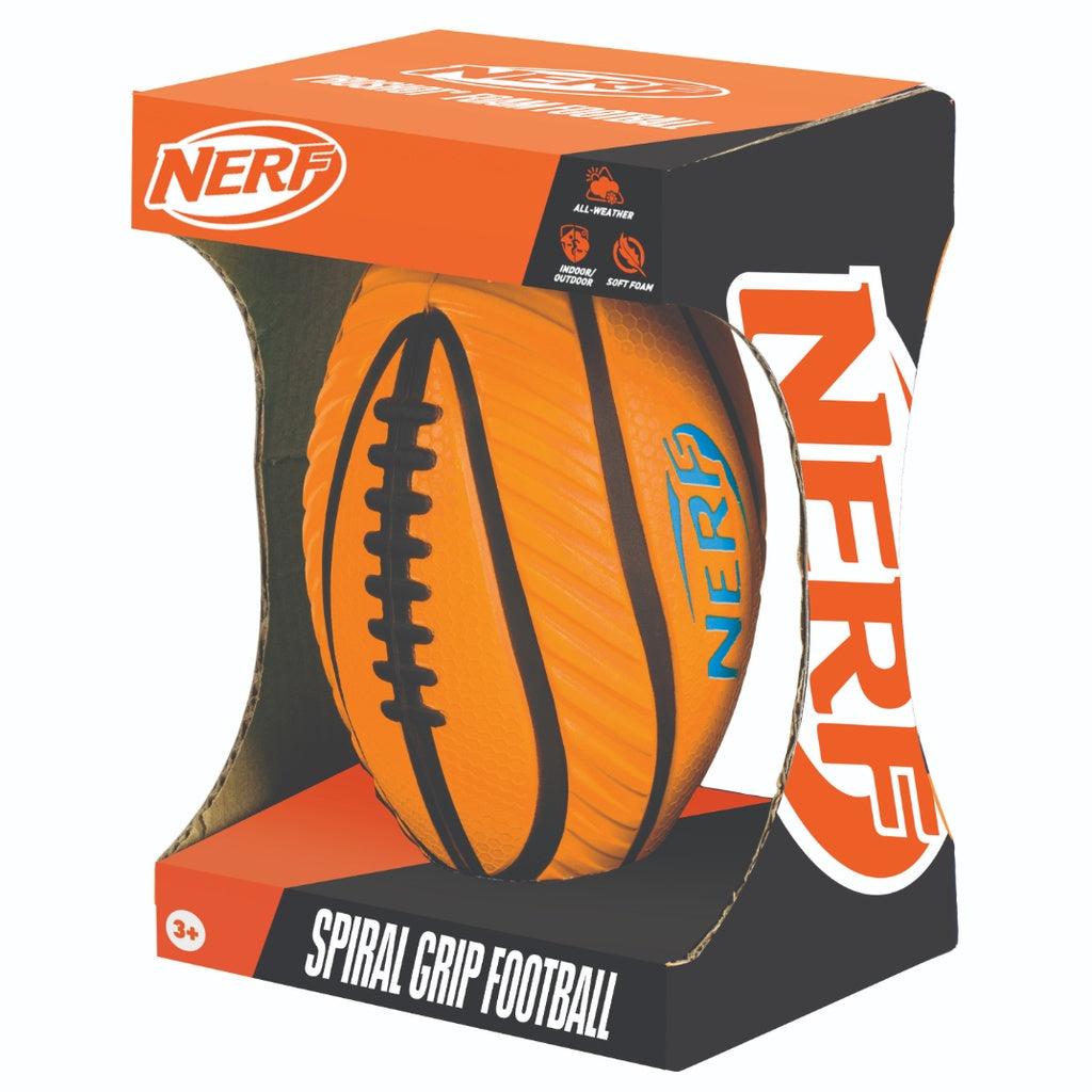 Nerf Spiral Grip Foam American Football (8.5")