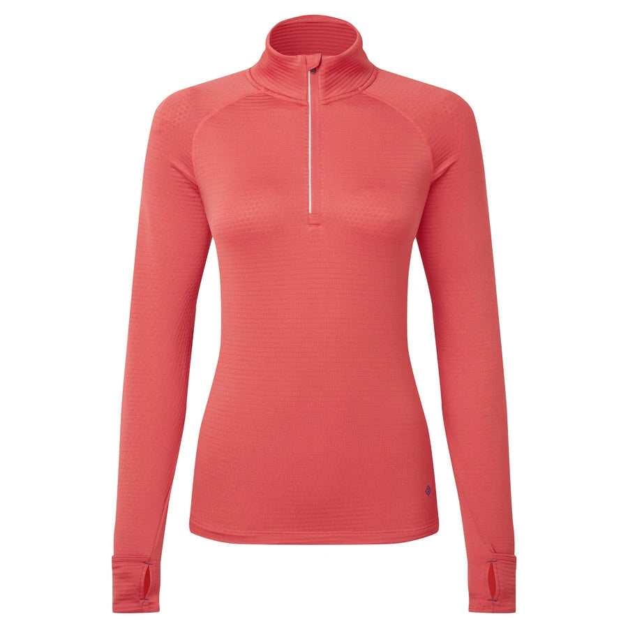 Ronhill Tech Winter 1/2 Zip Top W Sumac/Blue Violet