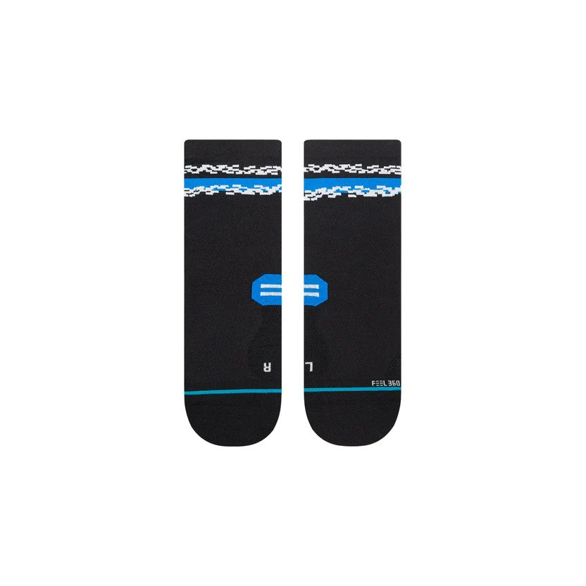 Stance Distort Qtr Sock Blk/Blu