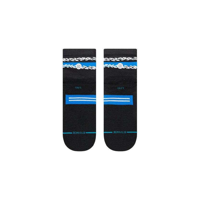 Stance Distort Qtr Sock Blk/Blu