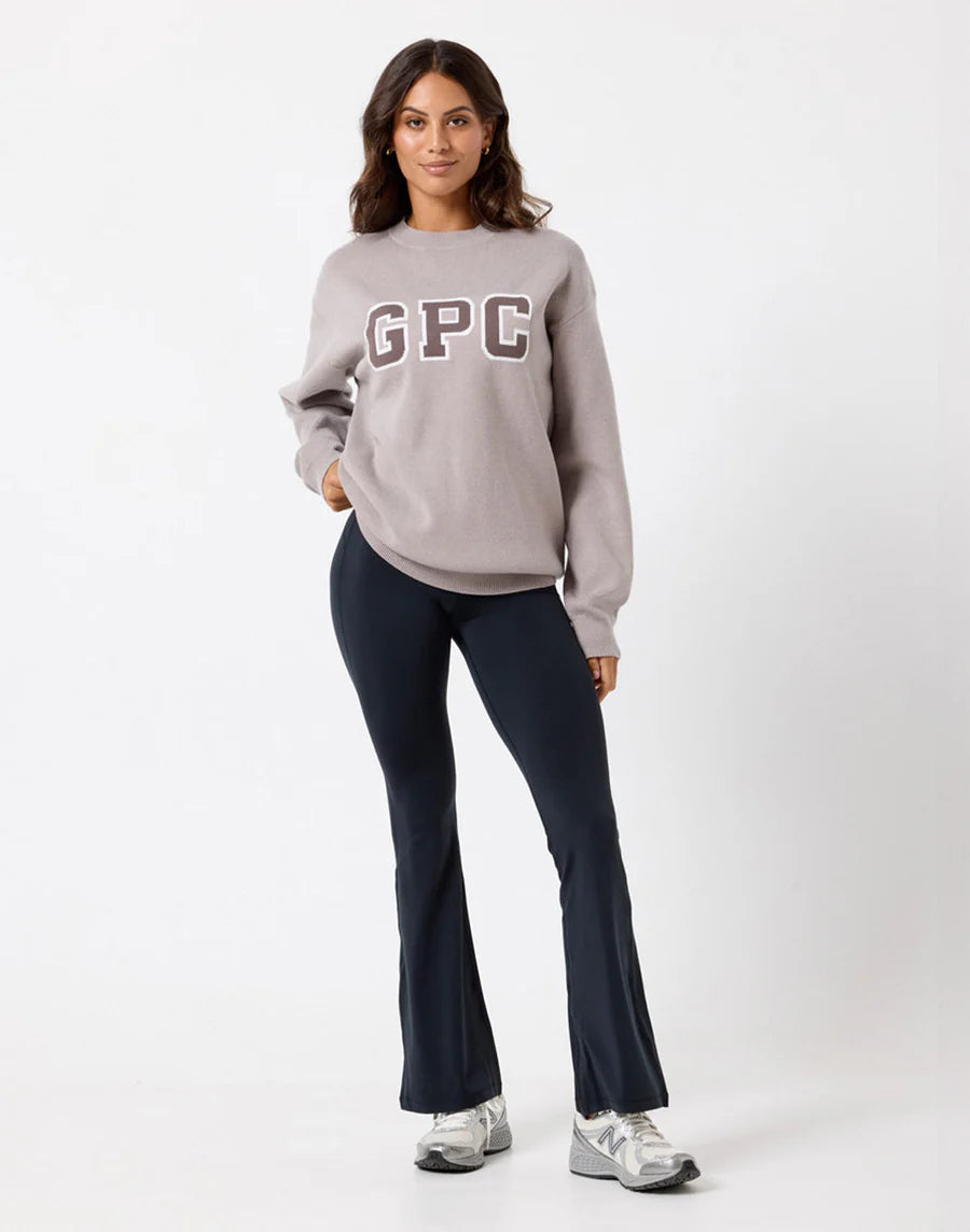 Gym + Coffee Knit Crew U Hazelnut