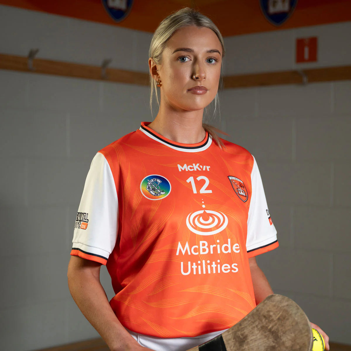 Armagh Camogie Official Home Jersey Orange Kids