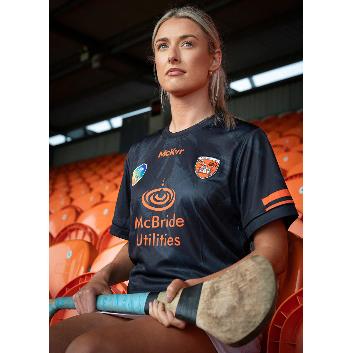 Armagh Camogie Official Home Jersey Black Kids