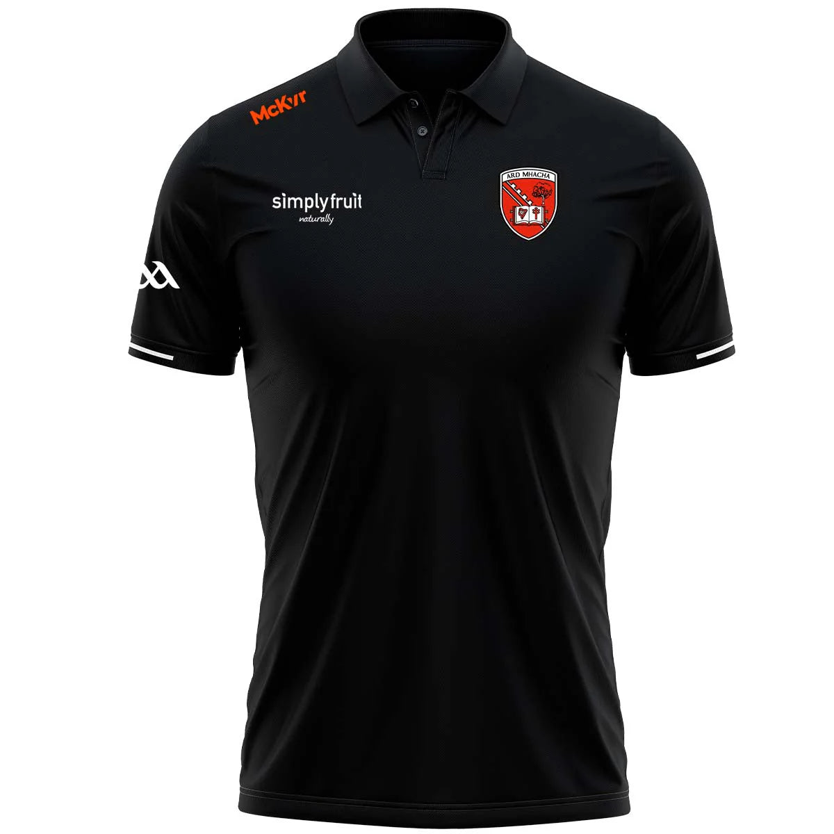 Armagh GAA Official Vital Polo Top Adults Black / White