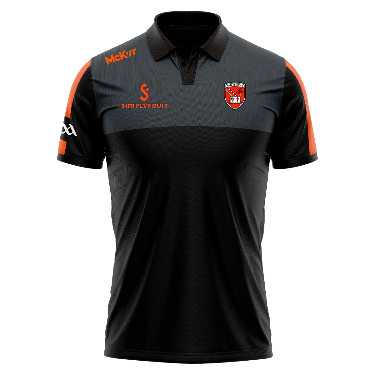 Armagh GAA Edge Polo Top A Charcoal/Black