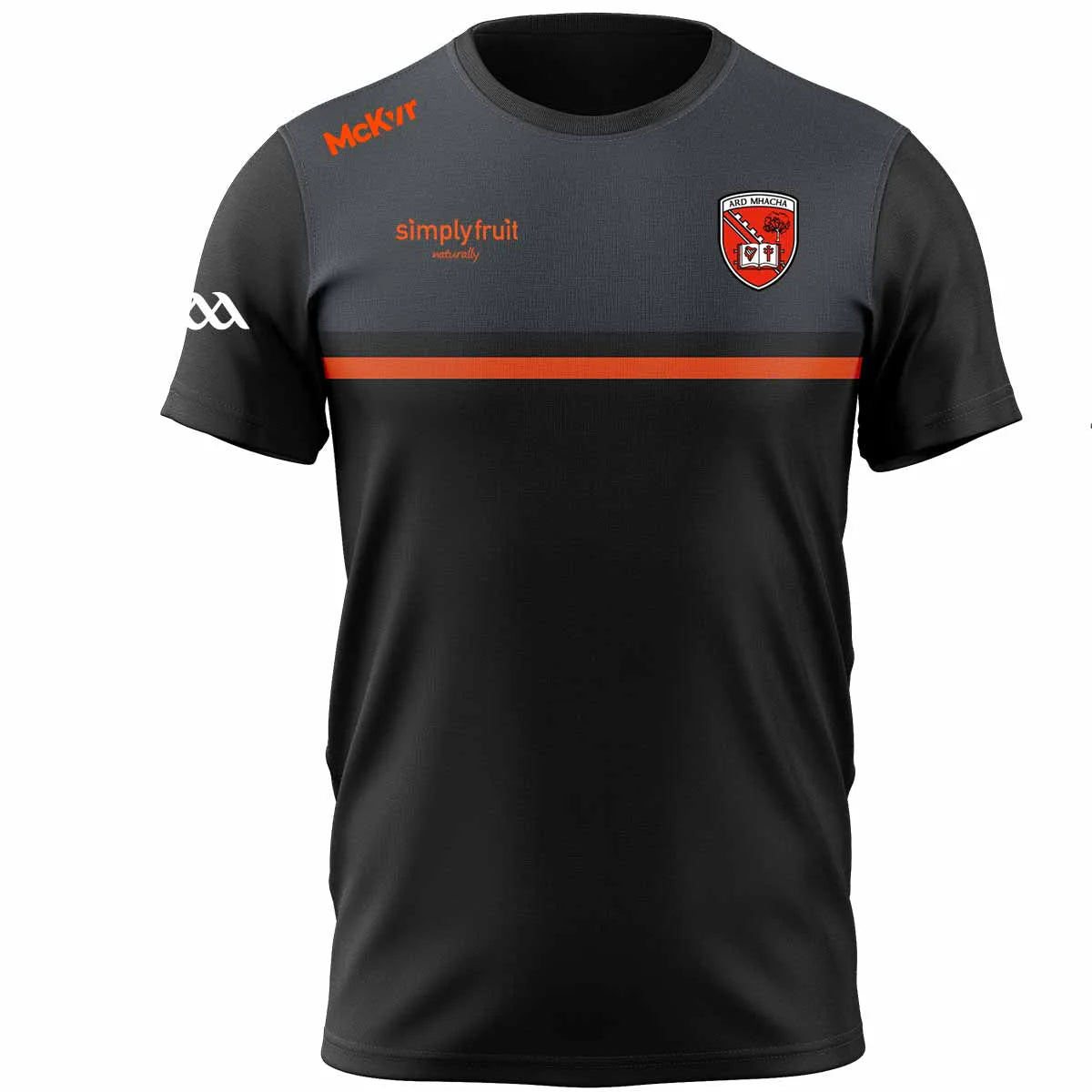 Armagh GAA Official Vital Tee Adults Blk/Chr/Org