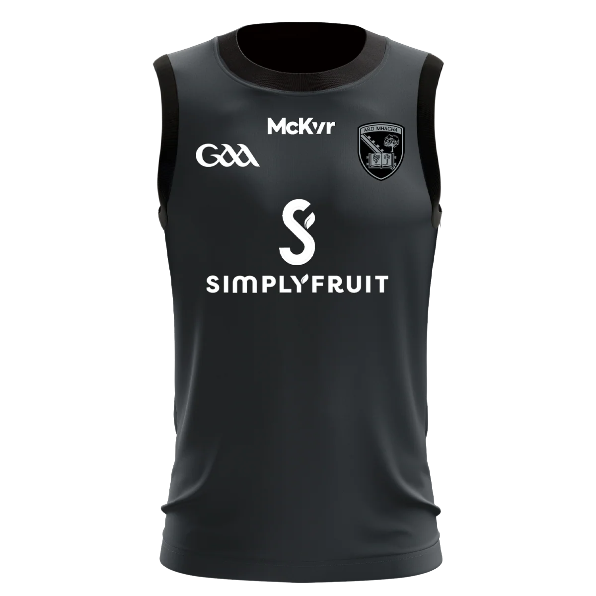 Armagh GAA Edge Sleeveless Jersey A Charcoal/Black