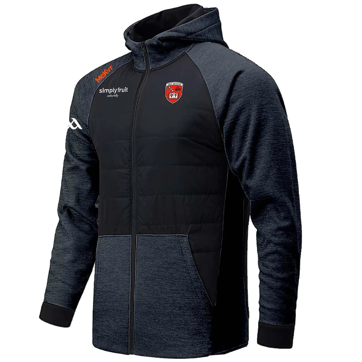 Armagh GAA Official Vital Interlock Jacket Y Black / Charcoal