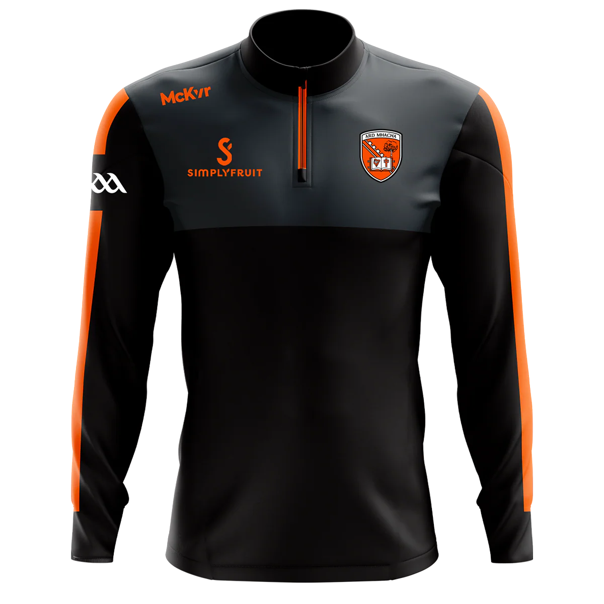 Armagh GAA Edge 1/4 Zip Youth Charcoal/Black