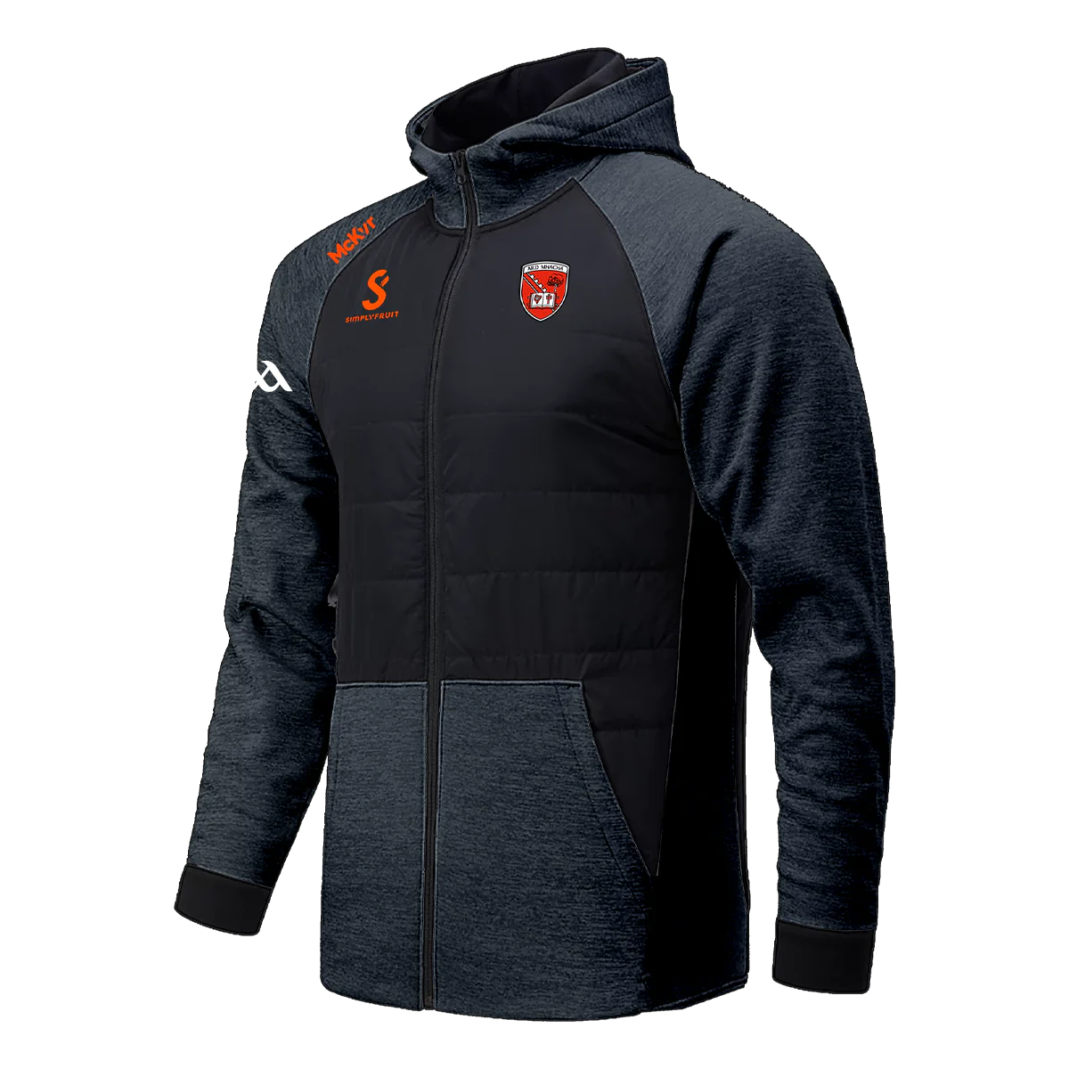 Armagh GAA Official Interlock Jacket Y Black/Charcoal