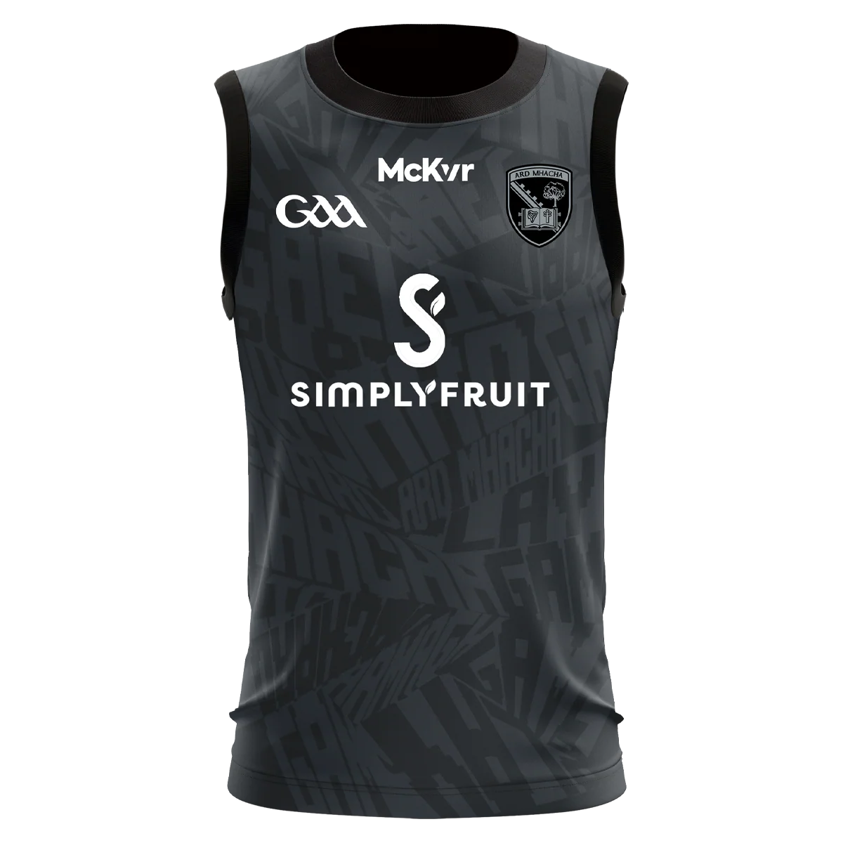 Armagh GAA Edge Sleeveless Jersey Print K Charcoal/Black