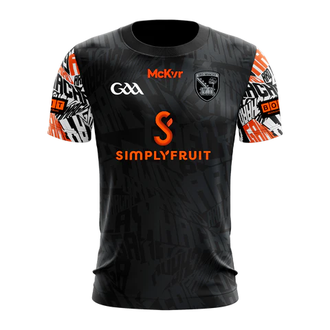 Armagh GAA Edge A Training Jersey Blk/Chc/Org