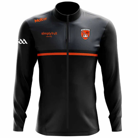 Armagh GAA Official Vital FZ Track Top Adults Black/Charcoal/Orange