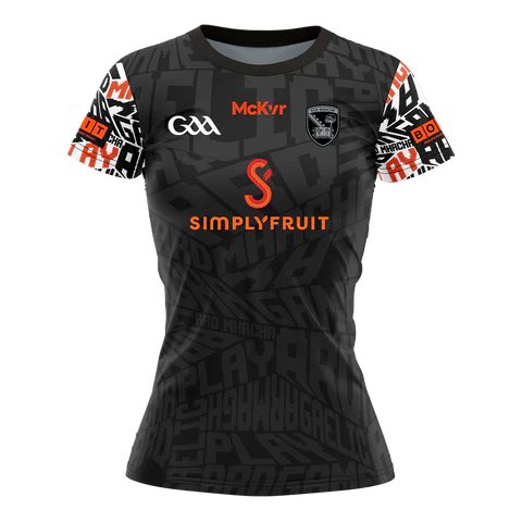 Armagh GAA Edge Training Jersey W Blk/Chc/Org