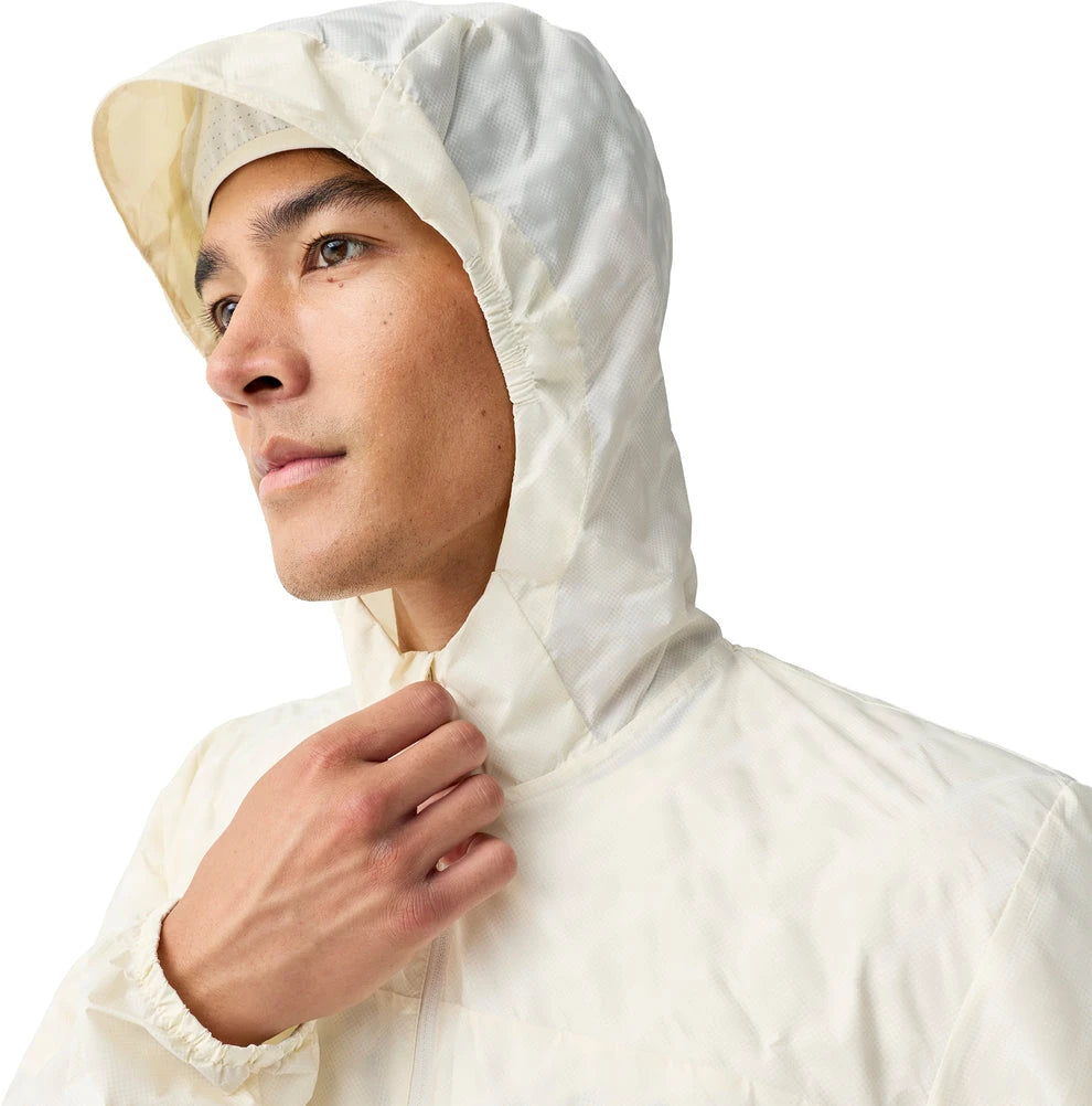 Brooks Canopy Packable Jacket Men's Reflective - Wordmark Bone