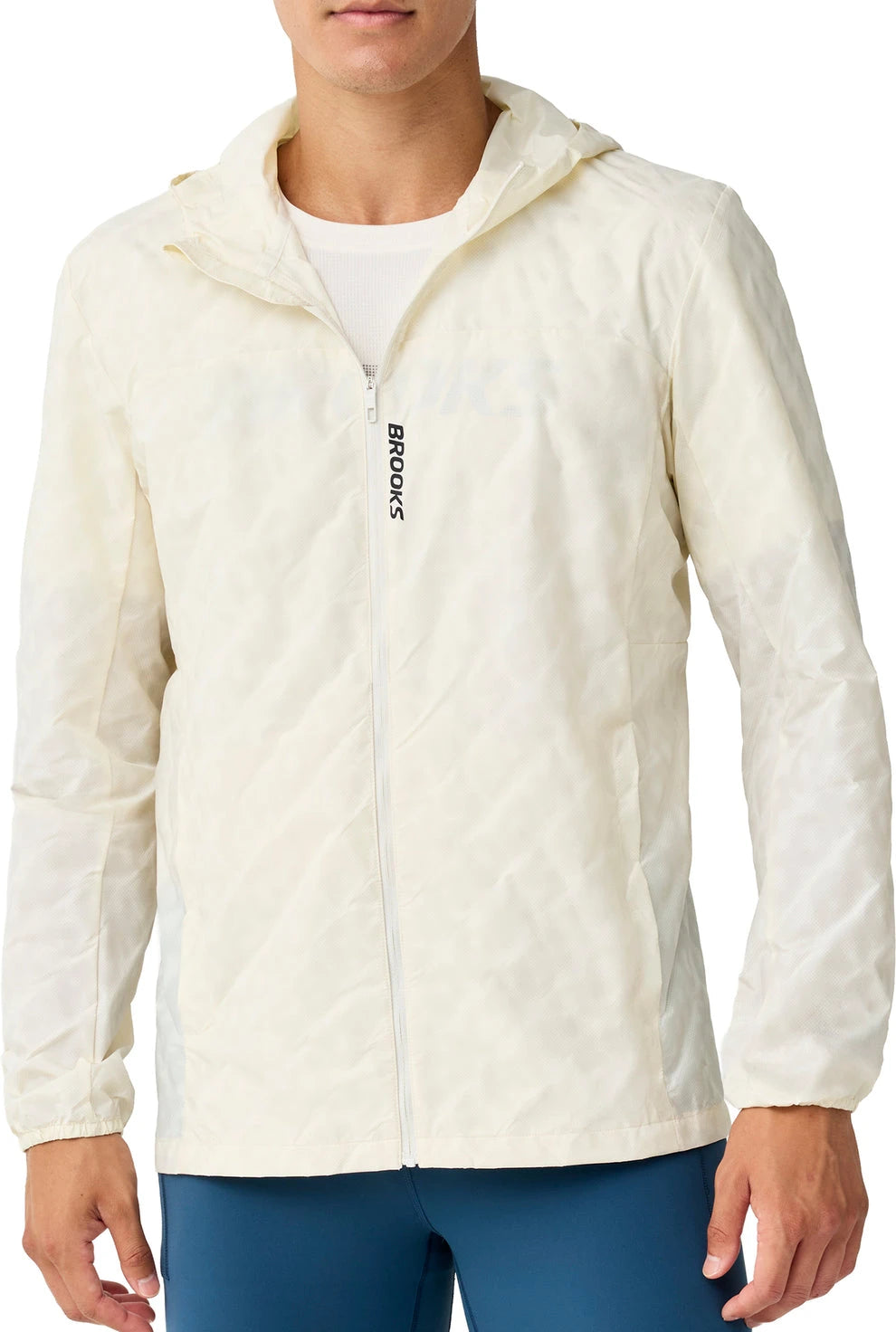Brooks Canopy Packable Jacket Men's Reflective - Wordmark Bone