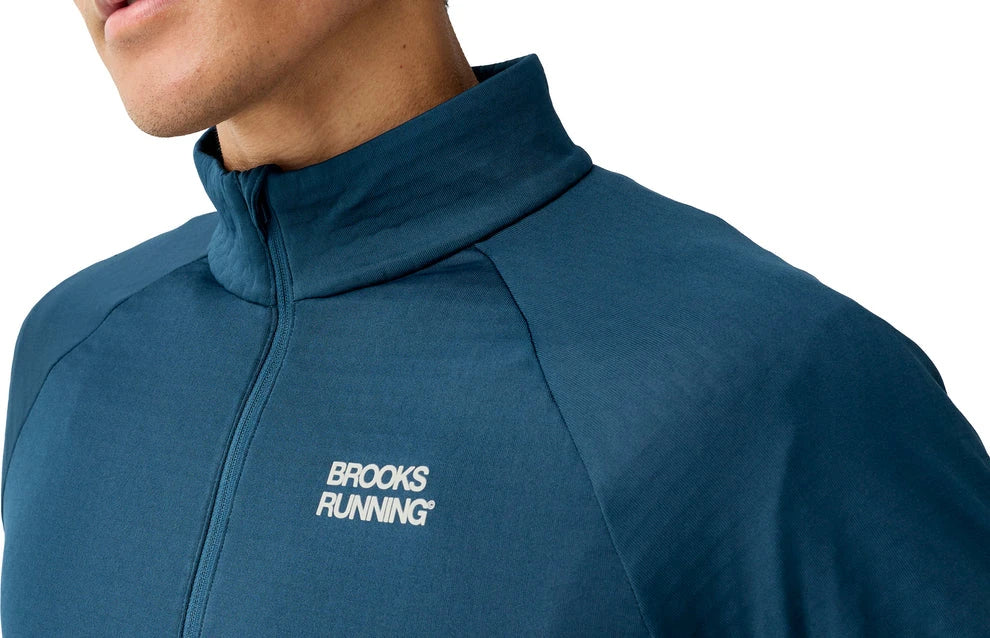 Brooks Thermal Reflective 1/2 Zip  - Indigo/Reflective