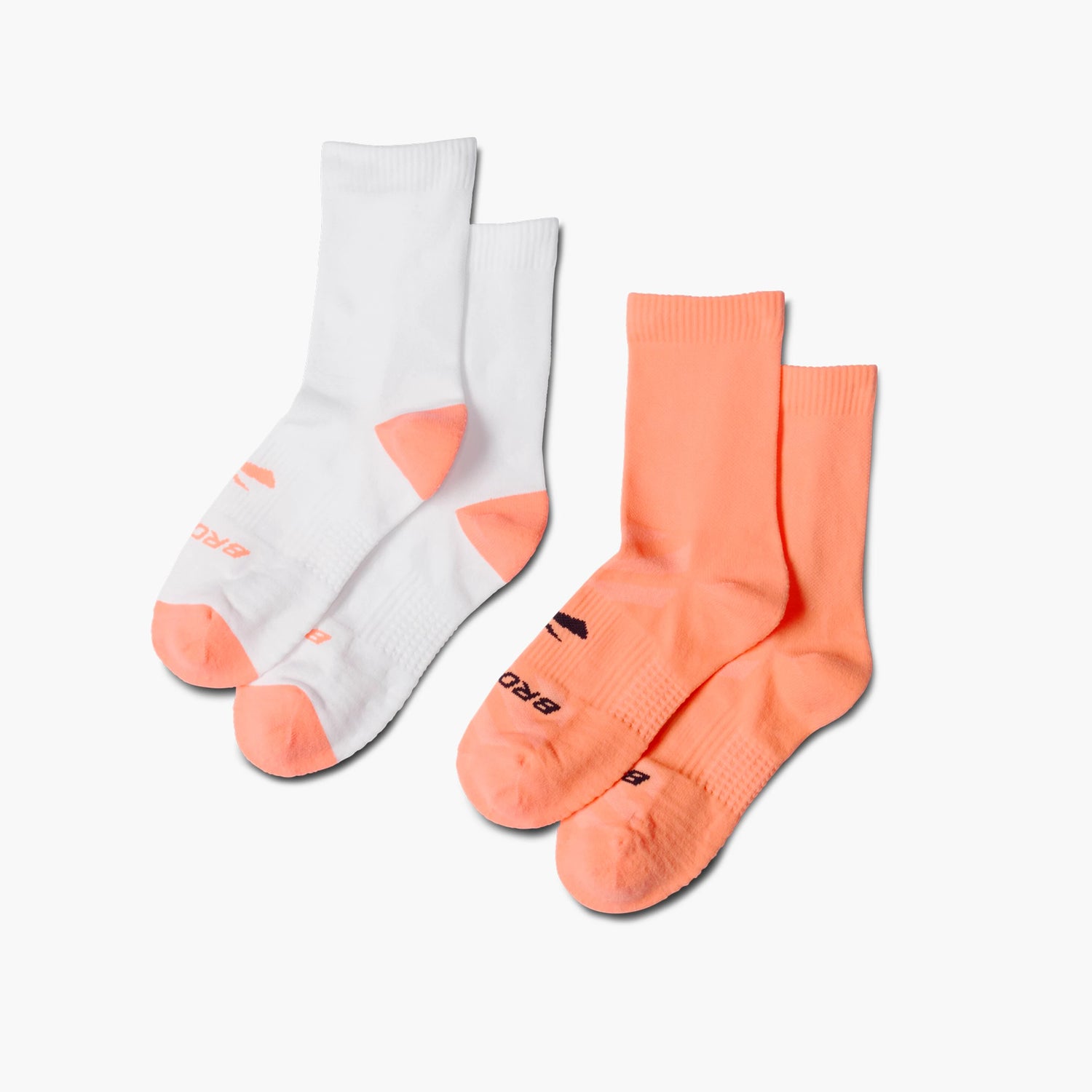 Brooks Ghost Lite Crew 2-Pack Cyber Peach & White/Peach