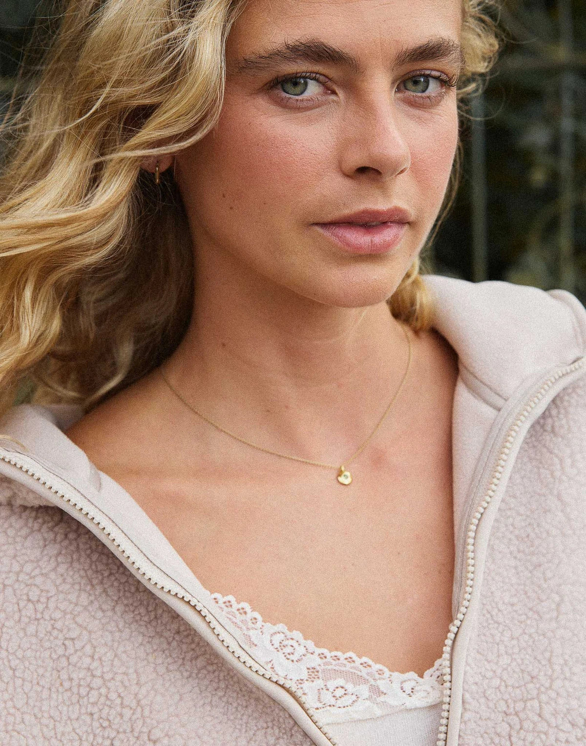 Gym + Coffee Women's Industry Fleece Hooded Full Zip in Natural