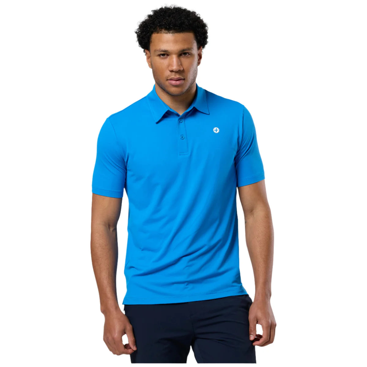Gym + Coffee Polo Tee M Sky Blue
