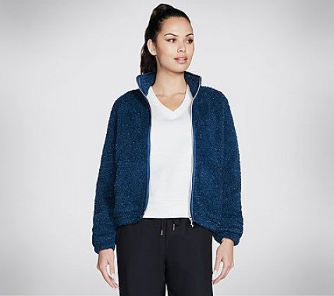 Skechers GO SNUGGLE Sherpa Jacket W Teal/Navy