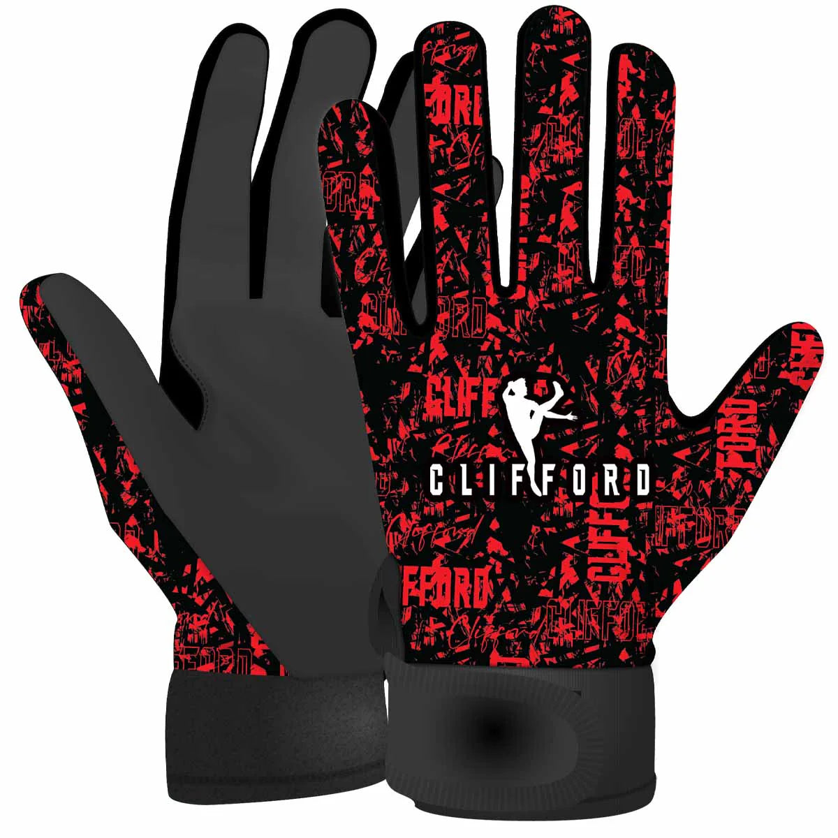 Clifford Range Gaelic Gloves Black/Red