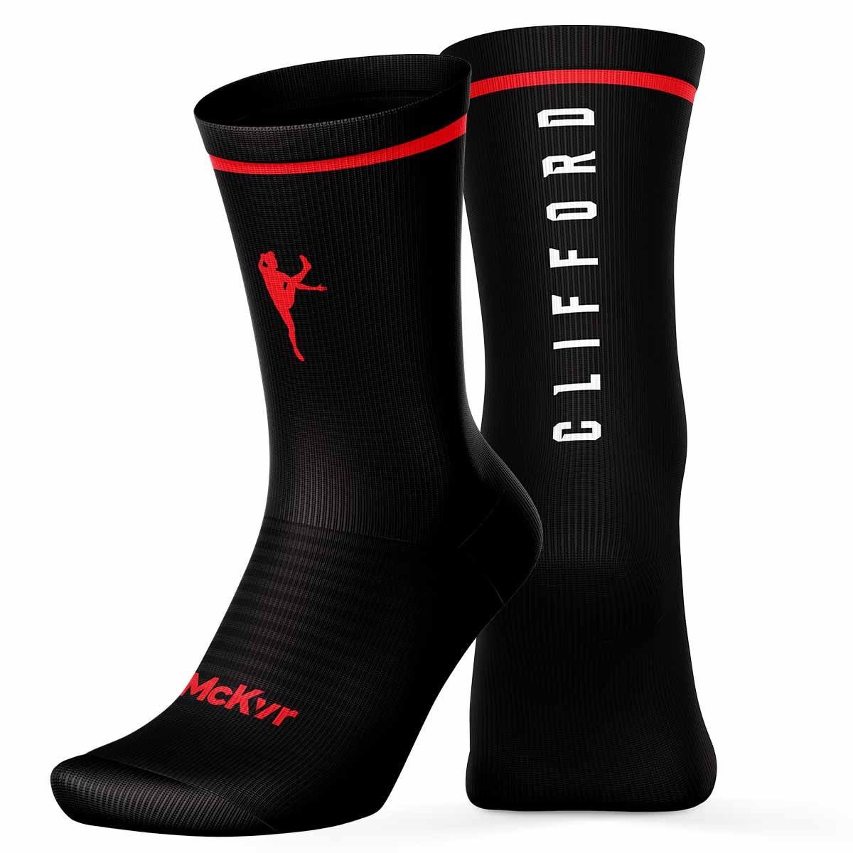 Clifford Range Mid Sock Black/Red