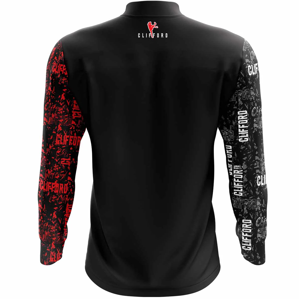 Clifford Range 1/4 Zip Top Adult Black/Red