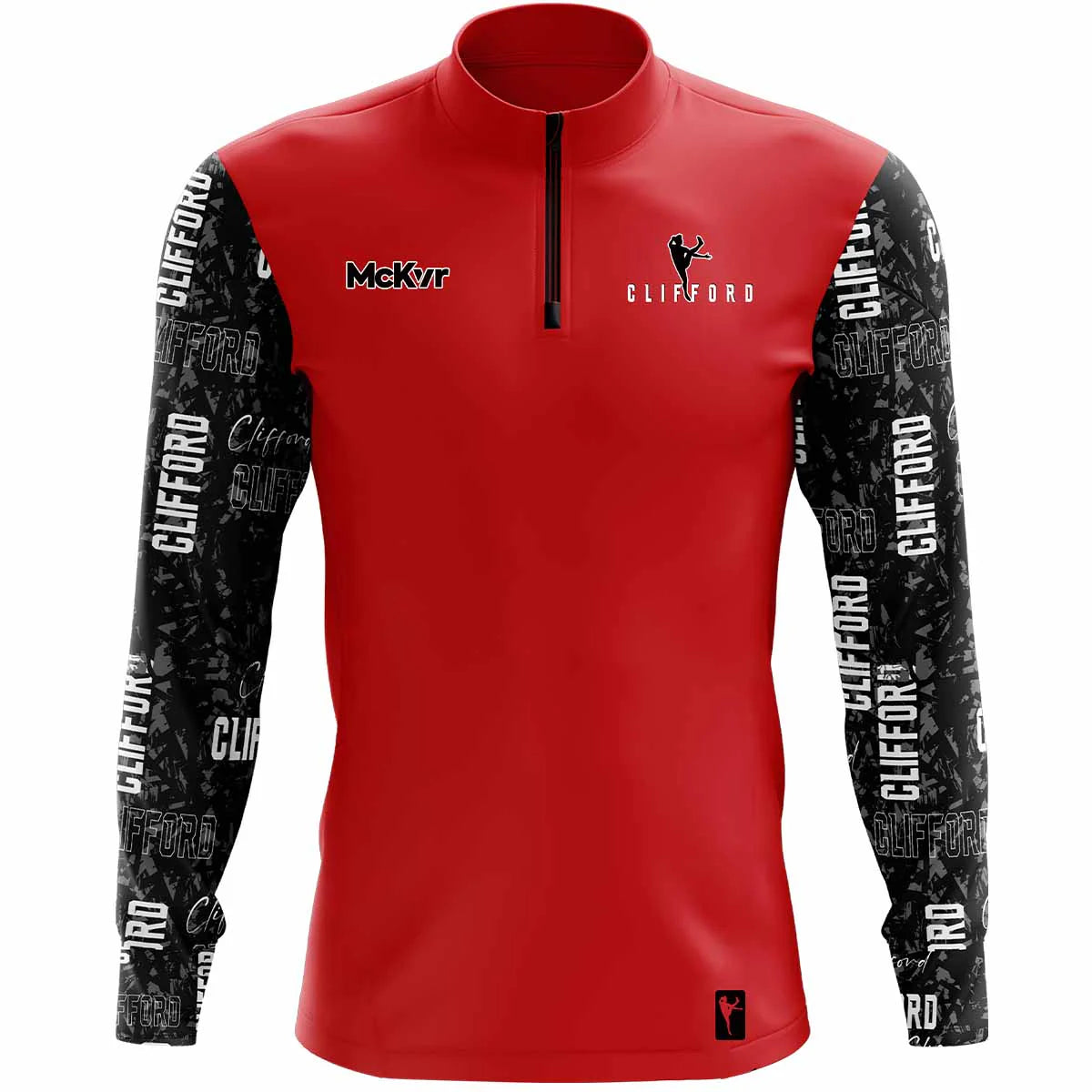 Clifford Range 1/4 Zip Top Youth Red/Black