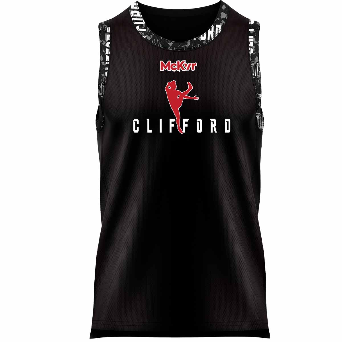 Clifford Range Reversible Basketball Vest A Blk/Red