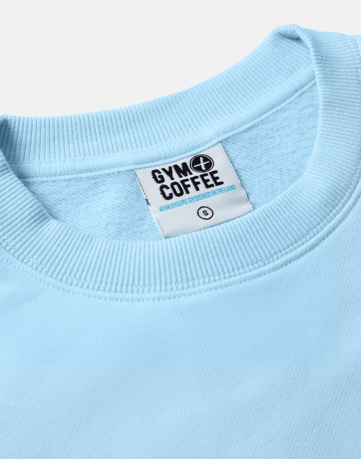 Gym+ Coffee Women's Daily Relaxed Fit Crew in Baby Blue