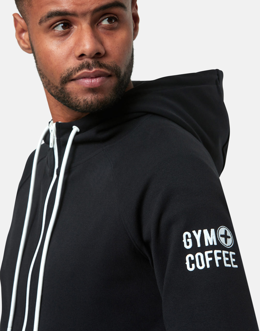 Gym + Coffee Chill Zip Hoodie M Black