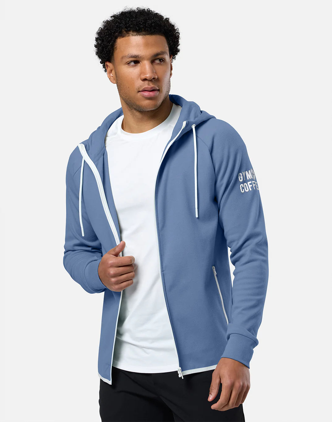 Gym + Coffee Chill Full Zip M Oasis Blue