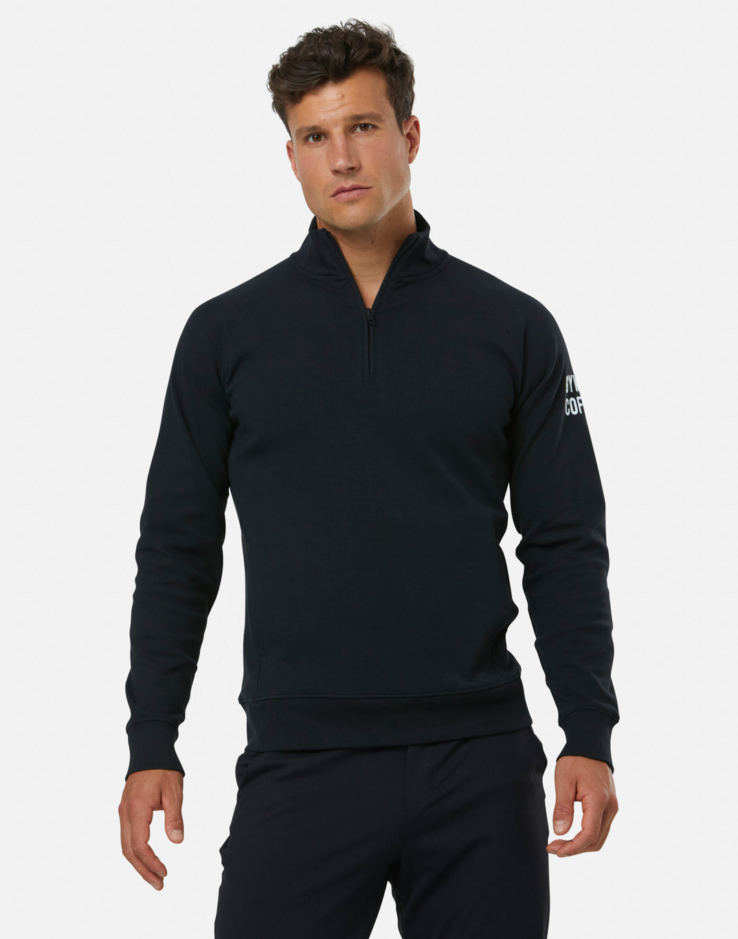 Gym + Coffee Chill Half Zip M Black