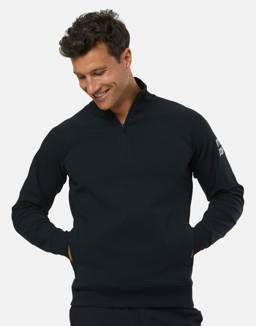 Gym + Coffee Chill Half Zip M Black