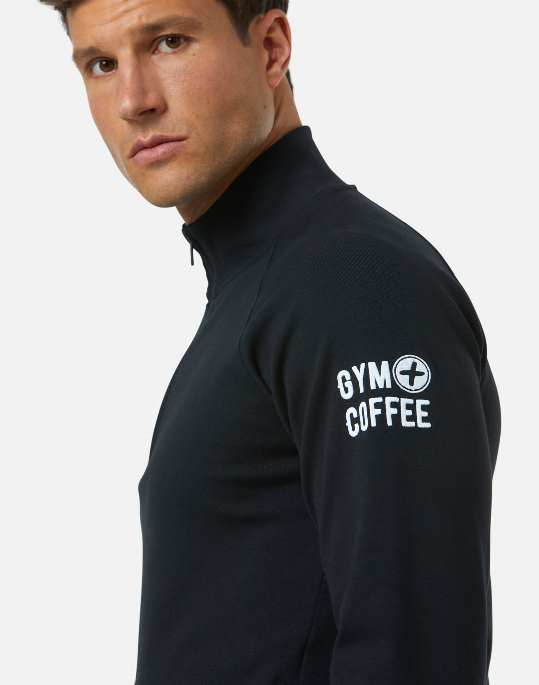 Gym + Coffee Chill Half Zip M Black