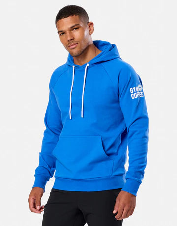 Gym + Coffee Chill Hoodie M Azure Blue