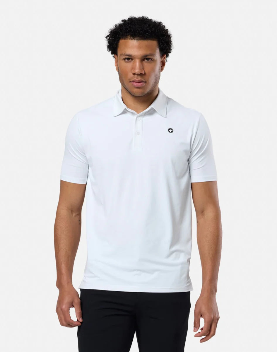 Gym + Coffee Polo Tee M Ultra White