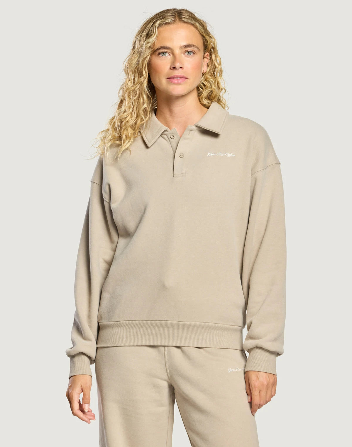 Gym+Coffee Wide Leg Jogger Women's in Rich Taupe